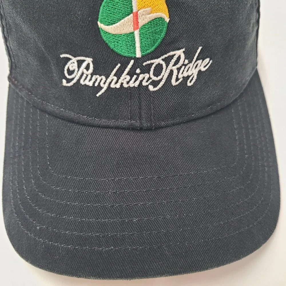 Pumpkin Ridge Golf Club Hat Strapback Black North Plains Oregon Course Logo Men